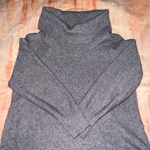 grey turtleneck sweater